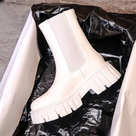 WW | Damen Stiefel Modische Plateaustiefel Mit Slip on Design, Alltagstauglich