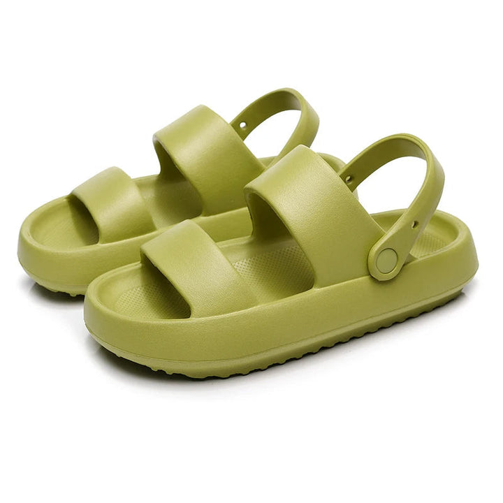 W&W Mode - Orthopädische Sandalen | Comfort Plus Pantoletten mit Doppelriemen | Gepolsterte, lässige Slip-On-Sandalen