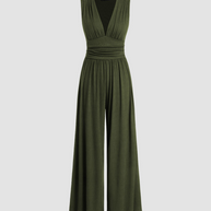 WW | Eleganter Damen Jumpsuit Mit V-Ausschnitt Für Frauen