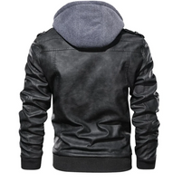 WW | Lederjacke Mit Kapuze Für Herren