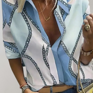 WW | Seidenbluse mit Kettenmuster für Damen
