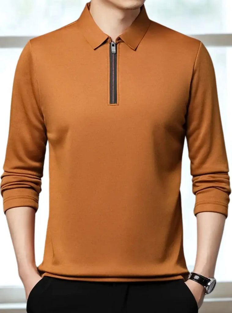 WW | Viertelring Herren Polo Sweatshirt