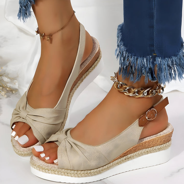 W&W Mode | Orthopädische Keilsandalen Mit Peep Toe