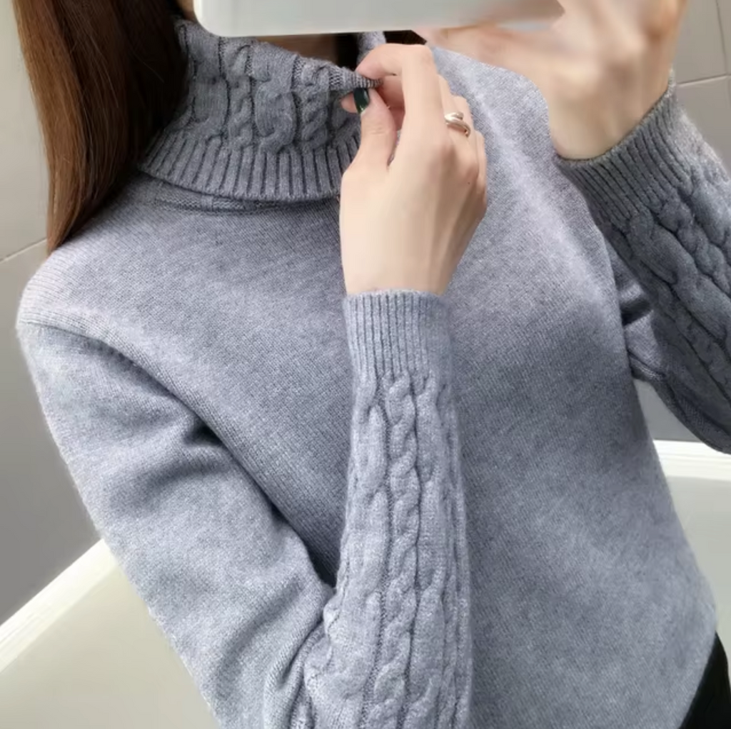 WW | Klassischer Rollkragenpullover Aus Wolle Für Damen