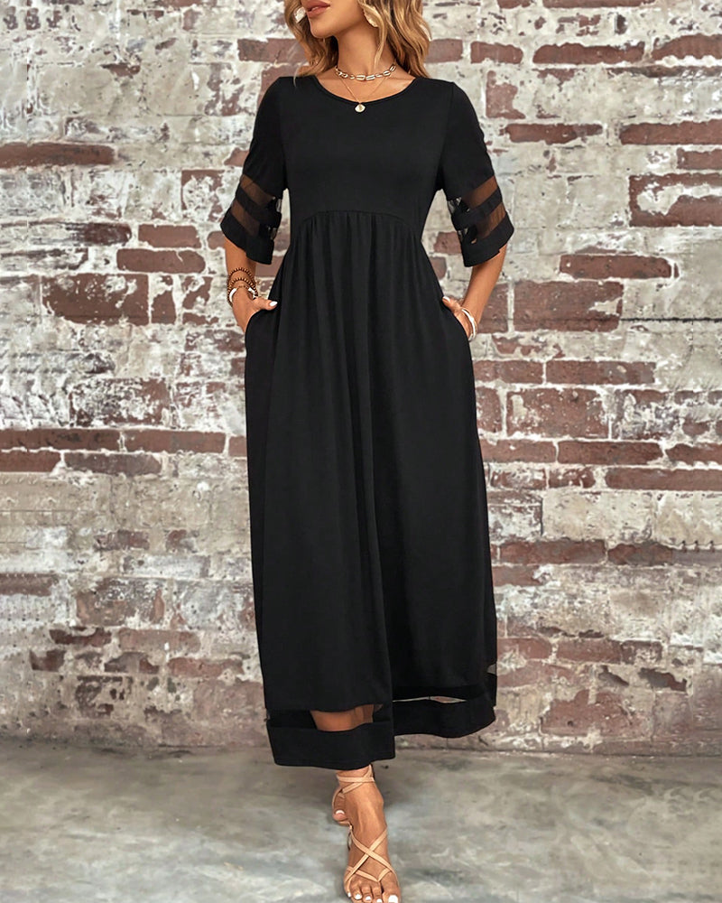 W&W Mode | Elegantes Kleid mit Rundhalsausschnitt