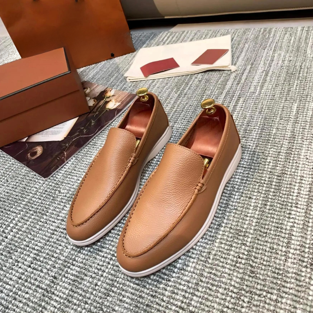 W&W Mode | Herren Leder Slipper Aus Hochwertigem Rindsleder