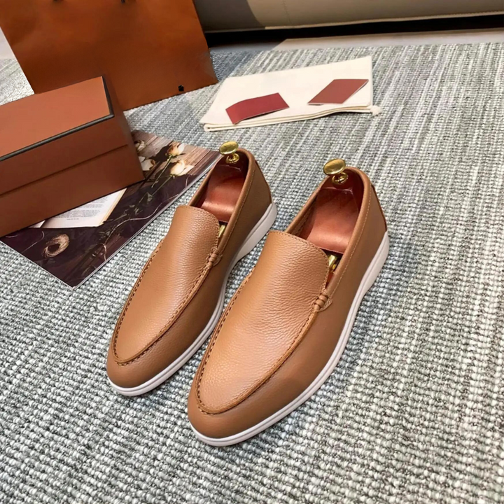 W&W Mode | Herren Leder Slipper Aus Hochwertigem Rindsleder