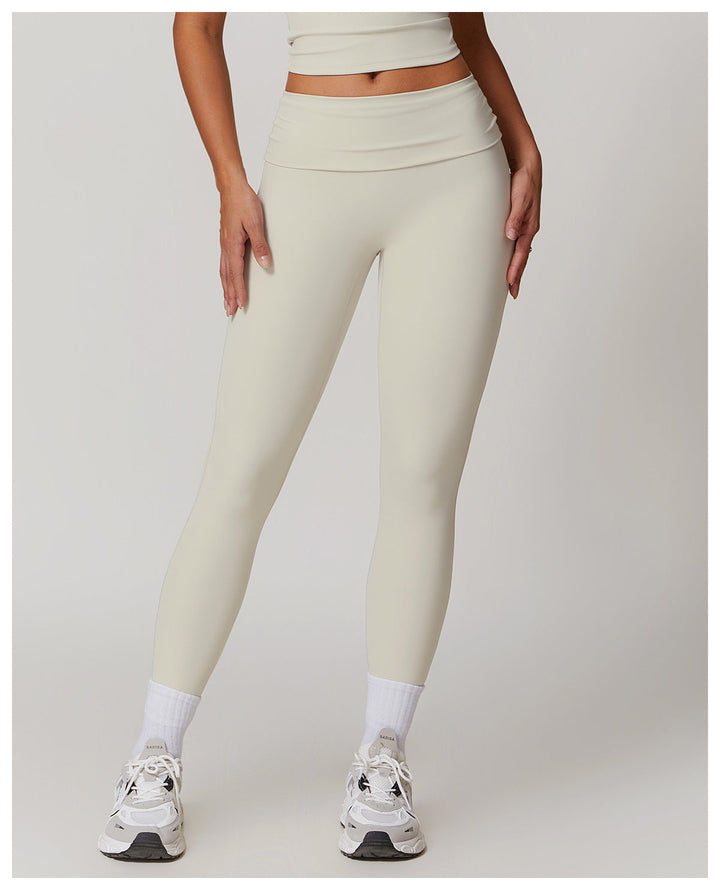 W&W Mode | Trendige Fitness Schnell-Trocknend Yoga-Hose mit Falten