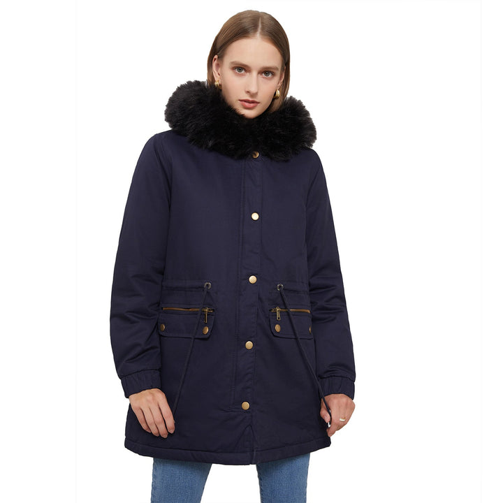 W&W Mode | Damen Wintermantel mit Fleece-Futter und Kapuze