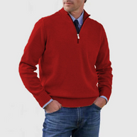 WW | Herrenpullover Mit Halbem Reißverschluss