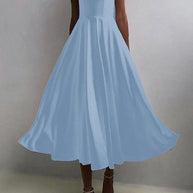 WW | elegantes Midi-Kleid mit Spaghettiträgern für besondere Anlässe