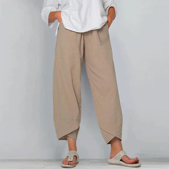 WW | Baumwoll Leinen Hose Für Damen