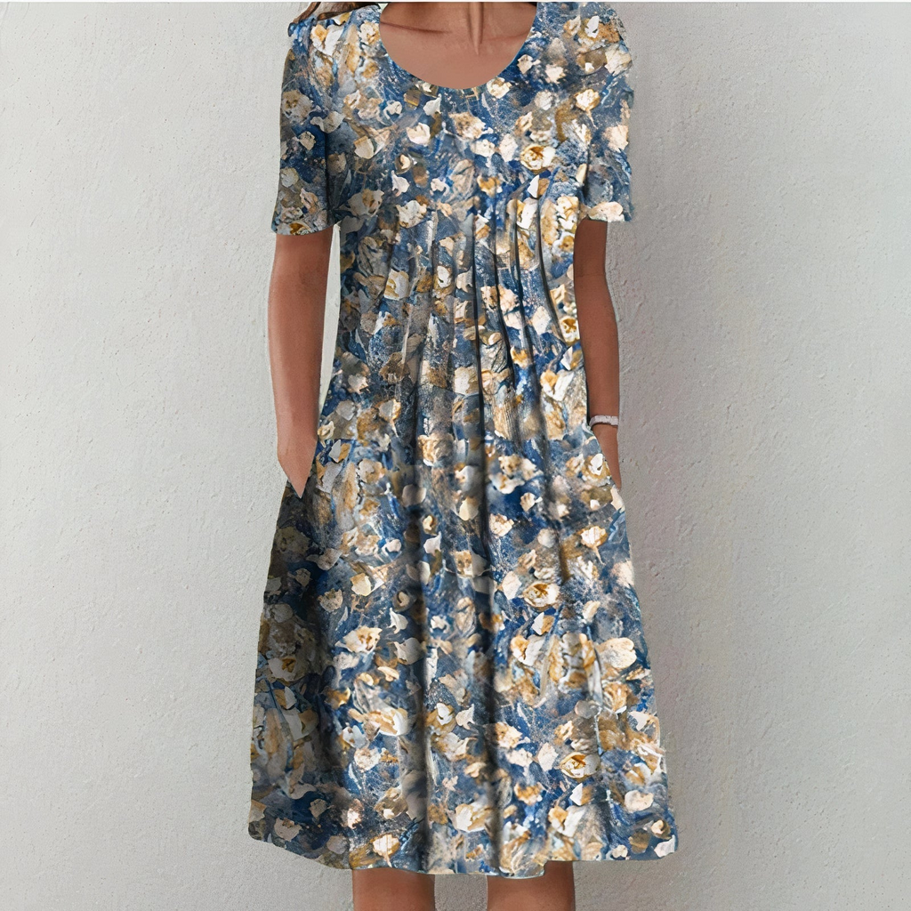 WW | Weinlese Damen Kleid Elegantes Baumwollkleid
