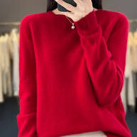 WW | Kaschmir Pullover Damen Runder Ausschnitt Weicher und Eleganter Strickpullover