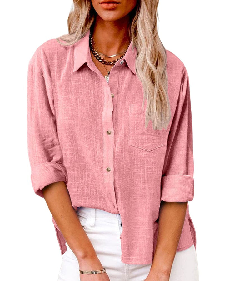 W&W Mode | Langärmliges Leinenhemd Für Damen