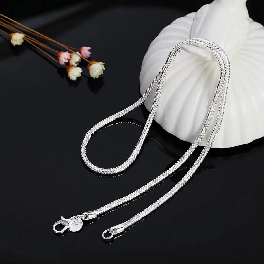 WW | 925 3mm Sterling Silber Schlangen Kette