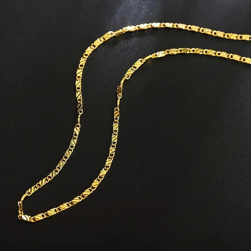 WW | 18k Goldene Kette 2mm 925 Sterling Silberkette