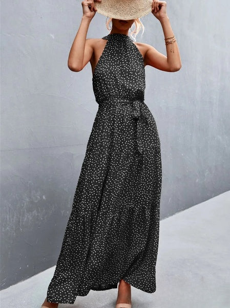 WW | Jumpsuit mit Halsband und Volant Polka-Druck, Bestseller