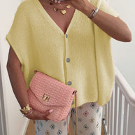 WW | V-Ausschnitt Kurzarm Cardigan