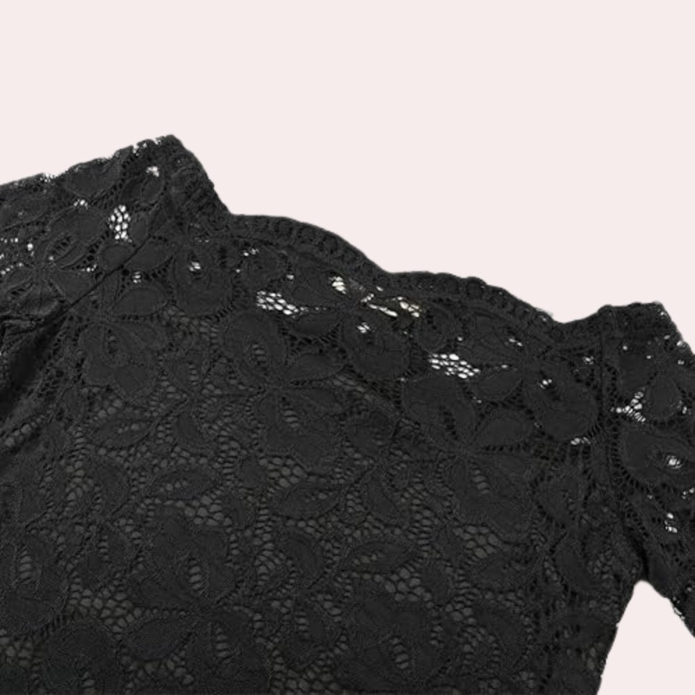 W&W Mode | Damen Top Stilvolles Off Shoulder Spitzen Shirt Top Für Frauen