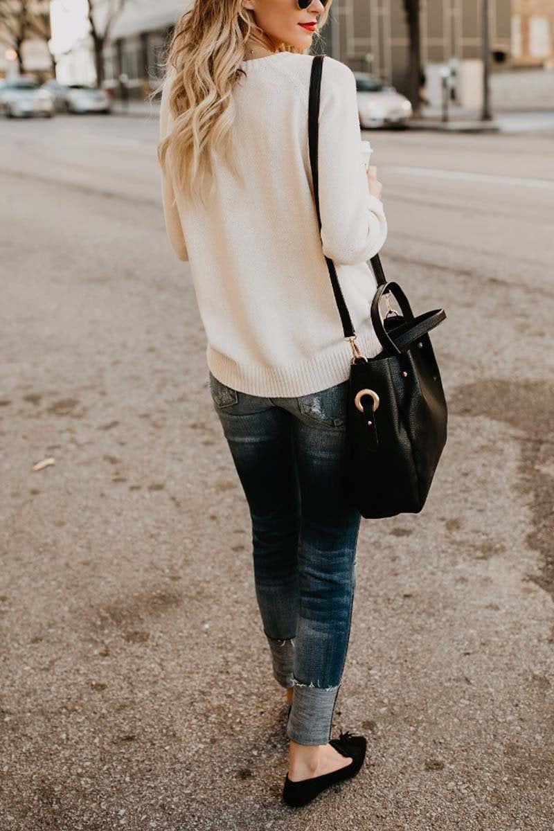 Lässiger und entspannter Winterpullover