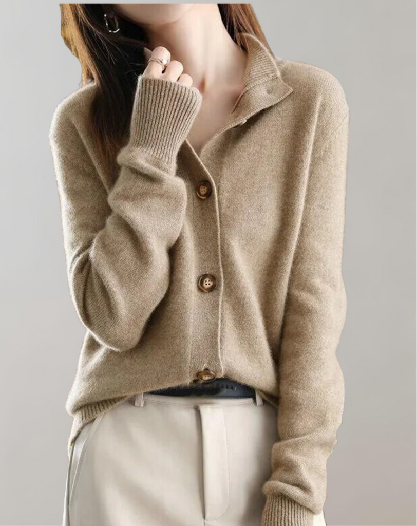 WW | Eleganter Einreihiger Strickpulli