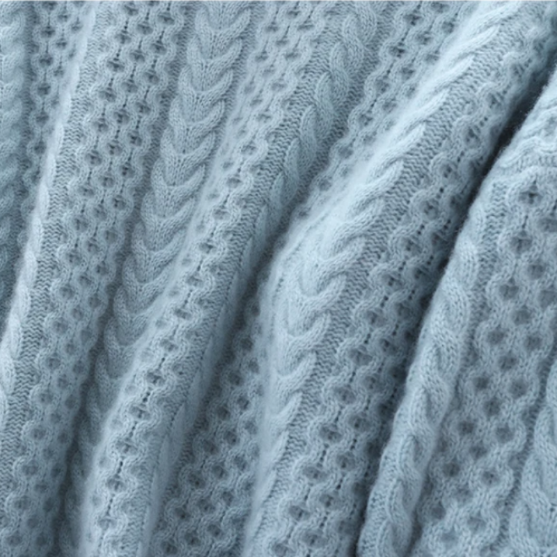 WW | Luxuriöser Kaschmir-Rollkragenpullover mit Karomuster