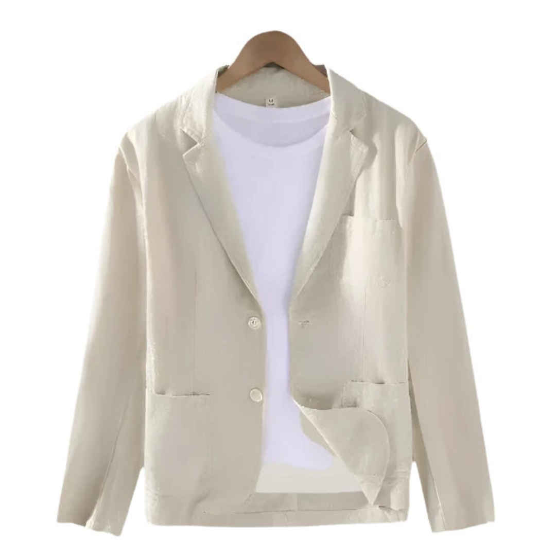 WW | Herren Eleganter Italienischer Leinenblazer Charmante Jacke Für Männer