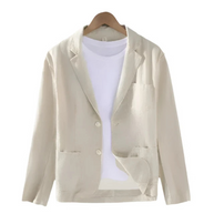 WW | Herren Eleganter Italienischer Leinenblazer Charmante Jacke Für Männer