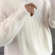 Flauschiger Kaschmirmischung gestrickter Pullover