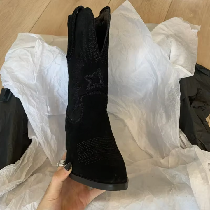 W&W Mode | Broderede Vintage Stiefel