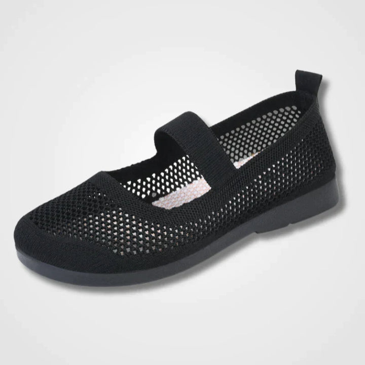 W&W Mode | Orthopädische Luftige Gestrickte Riemenflachschuhe