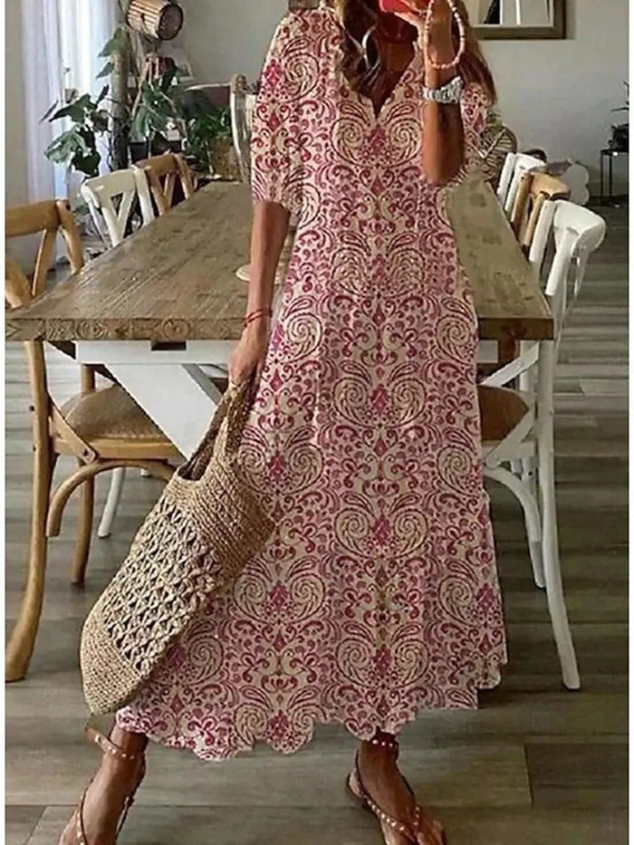 W&W Mode | Sommer Midi Kleid Mit Licht Design