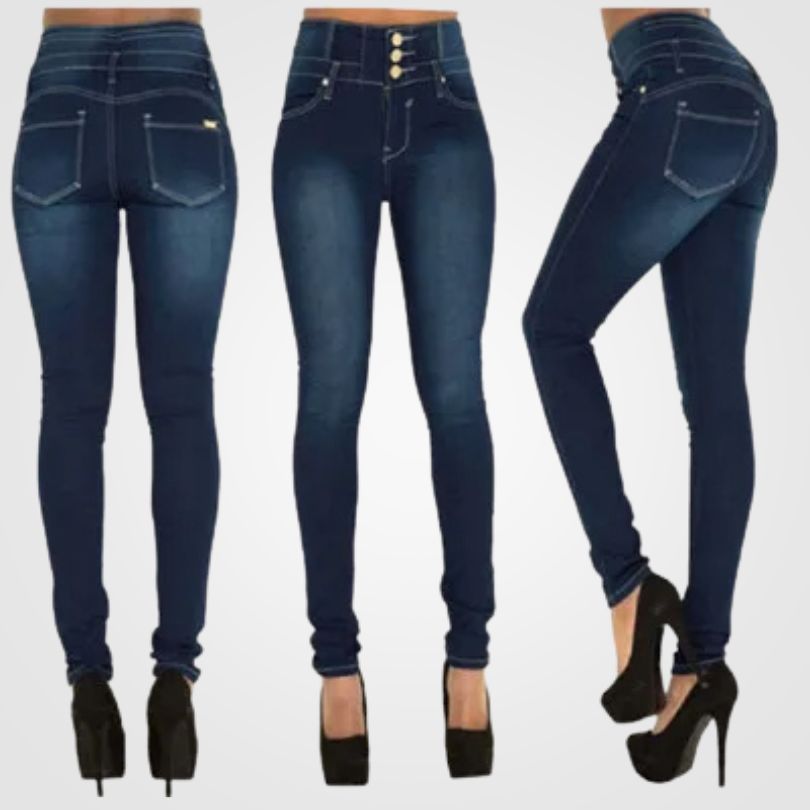 Bequeme Jeans mit hoher Taille
