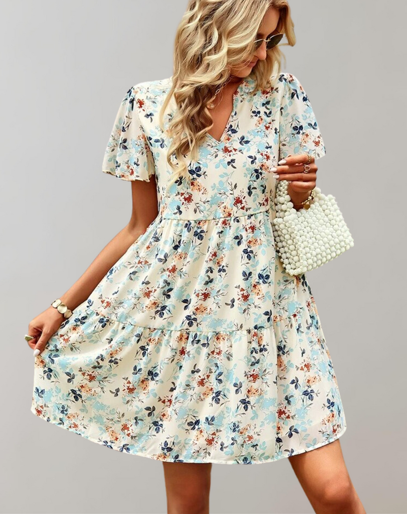 WW | Fashion Floral Kleid Frauen Frühling Herbst