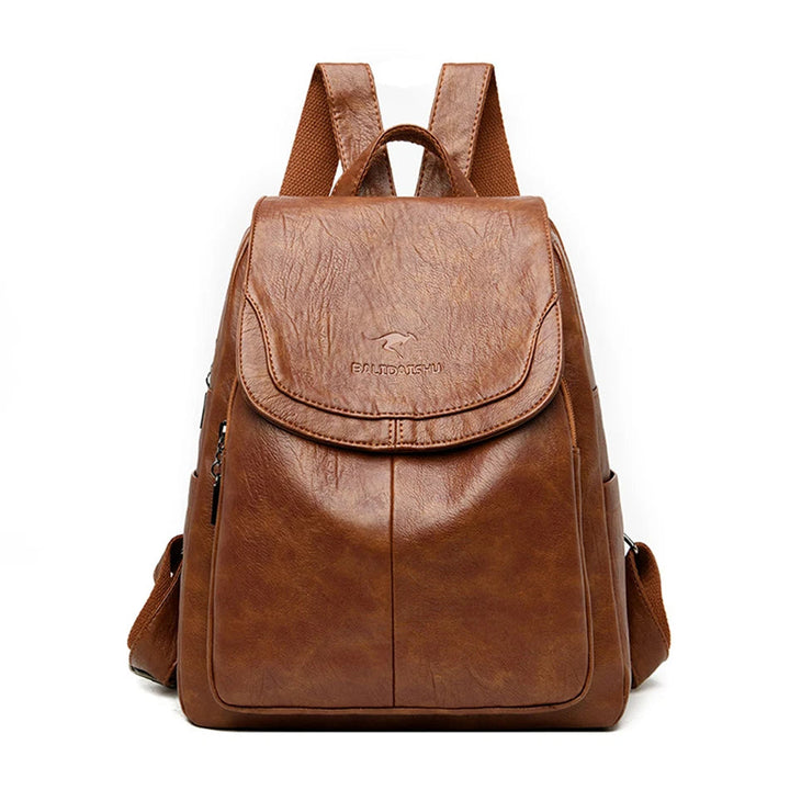 W&W Mode - Diebstahlsicherer Lederrucksack für Damen Sicheres Design