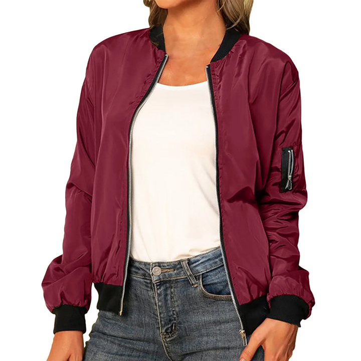 W&W Mode | Leichtgewicht Bomberjacke Damen, Bomberjacke Mit Reißverschluss