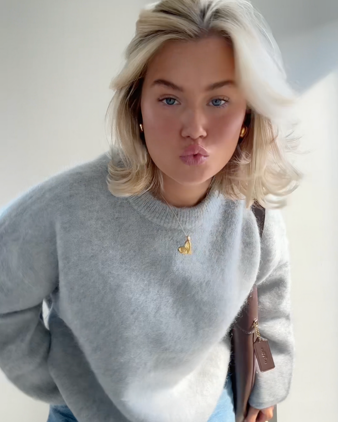 WW | Mohair Mischpullover mit Rundhalsausschnitt