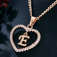 WW | Buchstaben Zirkon Liebe Kette Schmuck Anhänger