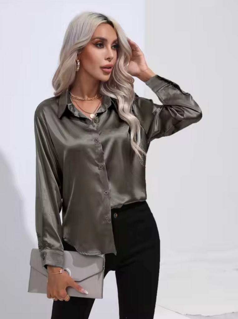 WW | Luxe Bluse Mit Langen Ärmeln