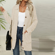 WW | Lässiger Einfarbiger Cardigan