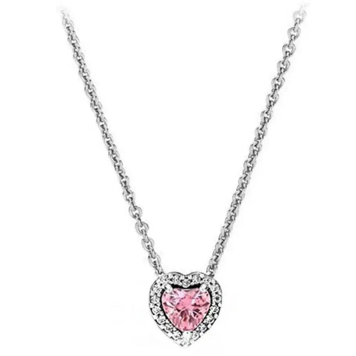 W&W Mode | Sterling Silber Augenverbländende Herzförmige Anhänger Kette Für Damen