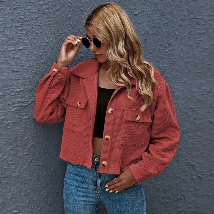 W&W Mode | Elegante Rosa Damen Sommerjacke Mit Drehkragen