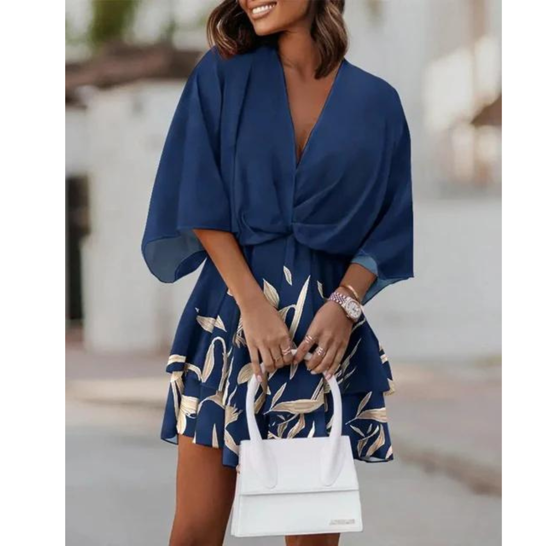 Farbiges Mini-Sommerkleid für Frauen
