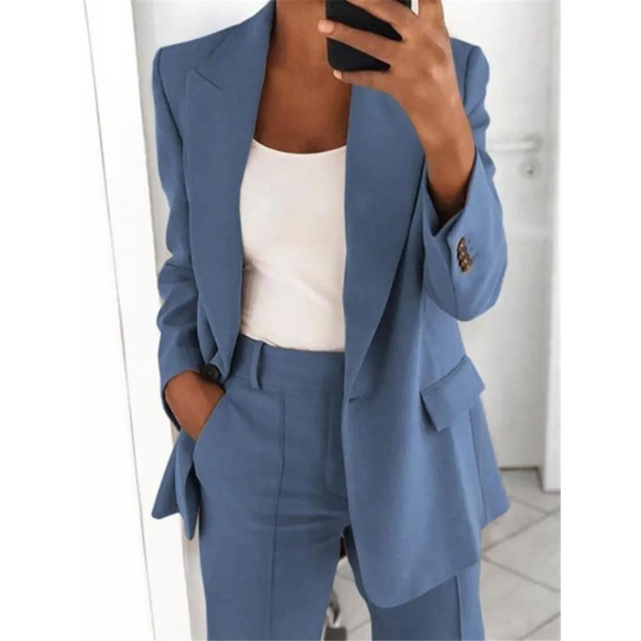 WW | Ausschnitt Langarm Büro Damen Blazer
