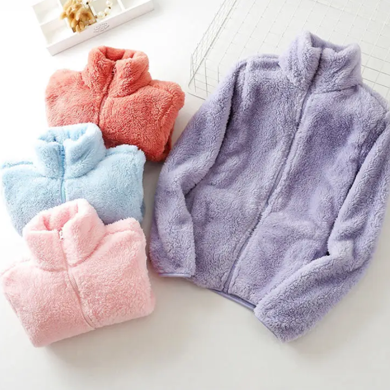 und flauschige Jacke mit Reißverschluss, Fleeceweste