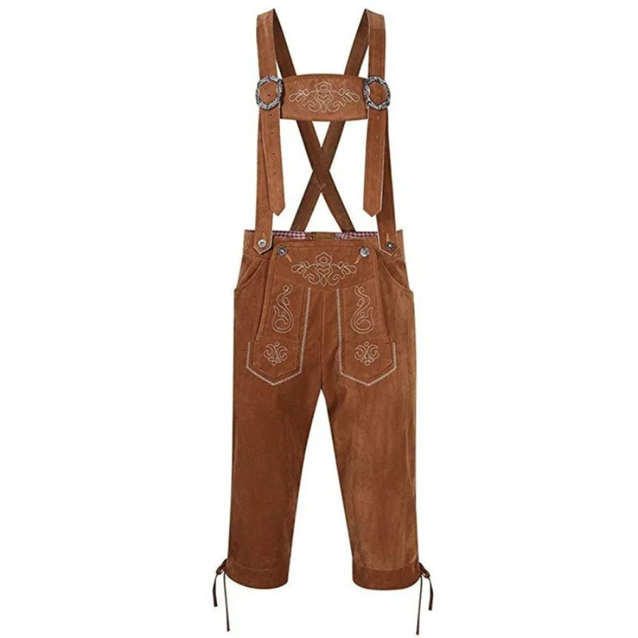 WW | Herren Lederhosen Kniehose Mit Trägern Bayerische Festkleidung