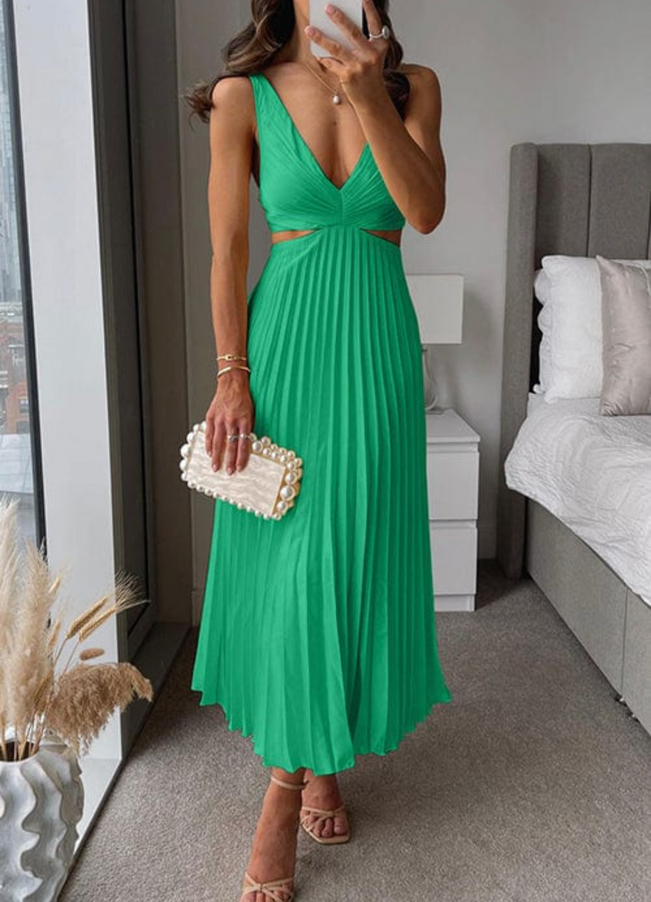 WW | Rücken Offen Abendkleid für Damen Maxi