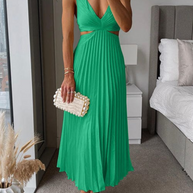 WW | Rücken Offen Abendkleid für Damen Maxi