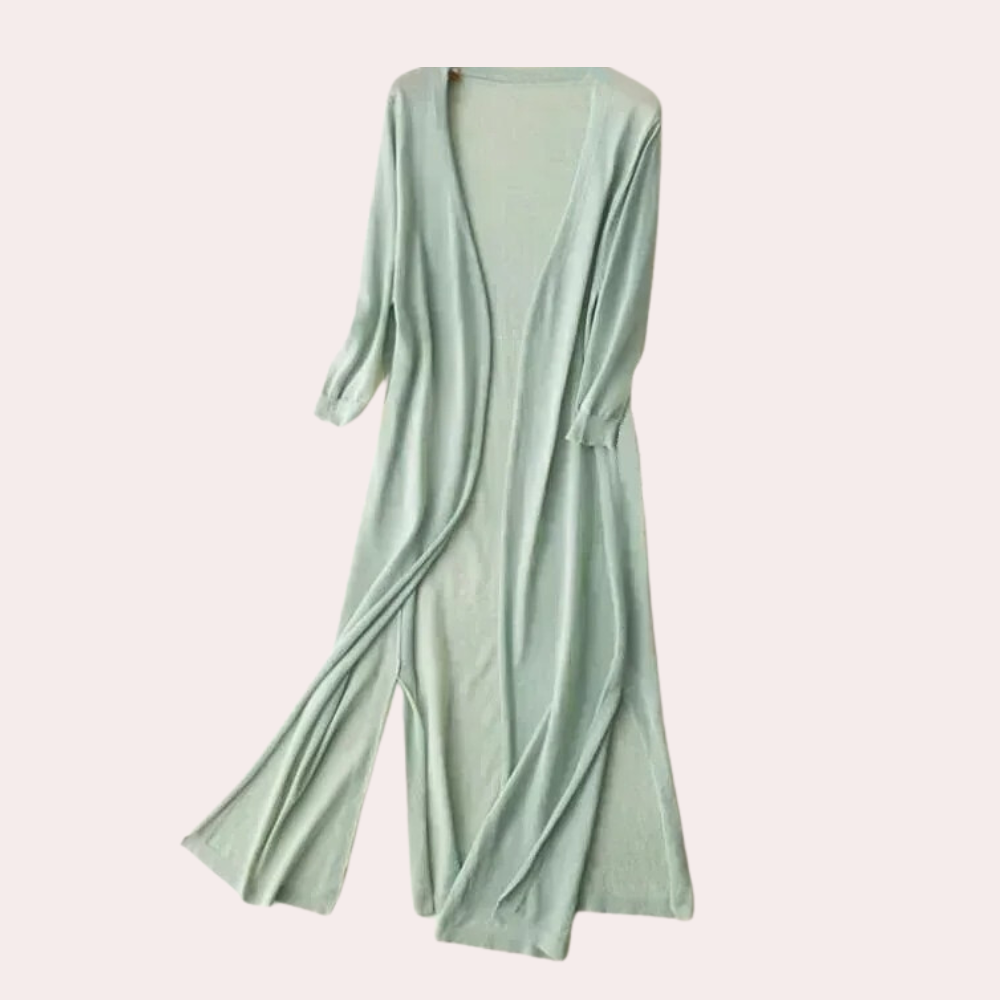 WW | Damen Lange Weste Elegant Und Leicht Sommer Strickjacke Für Frauen